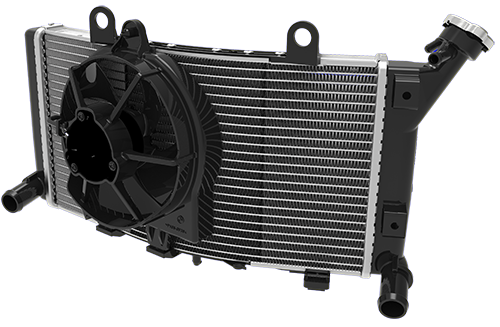 Product for motorbike - Radiator with fan - radicon