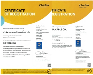 CERTIFICATE ISO 9001 QUALITY MANAGEMENT SYSTEM