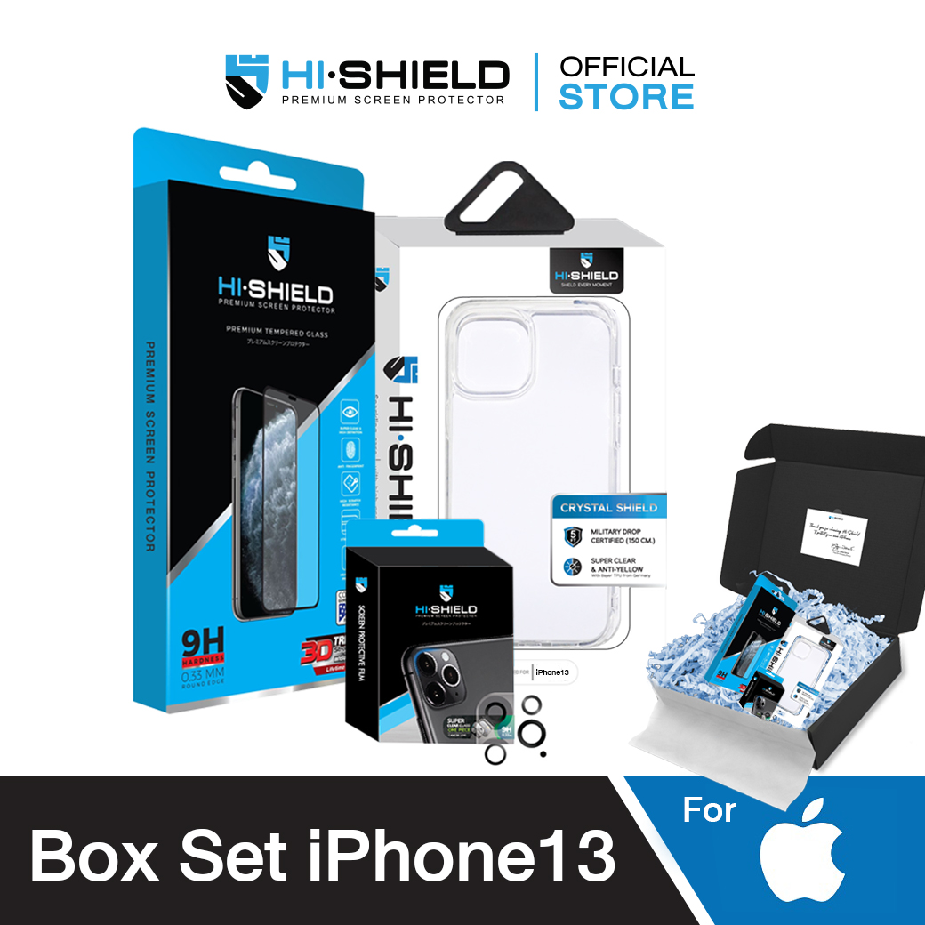 HI-SHIELD Box Set iPhone13  Tempered Glass,Camera Lens,Cas iPhone13 Series