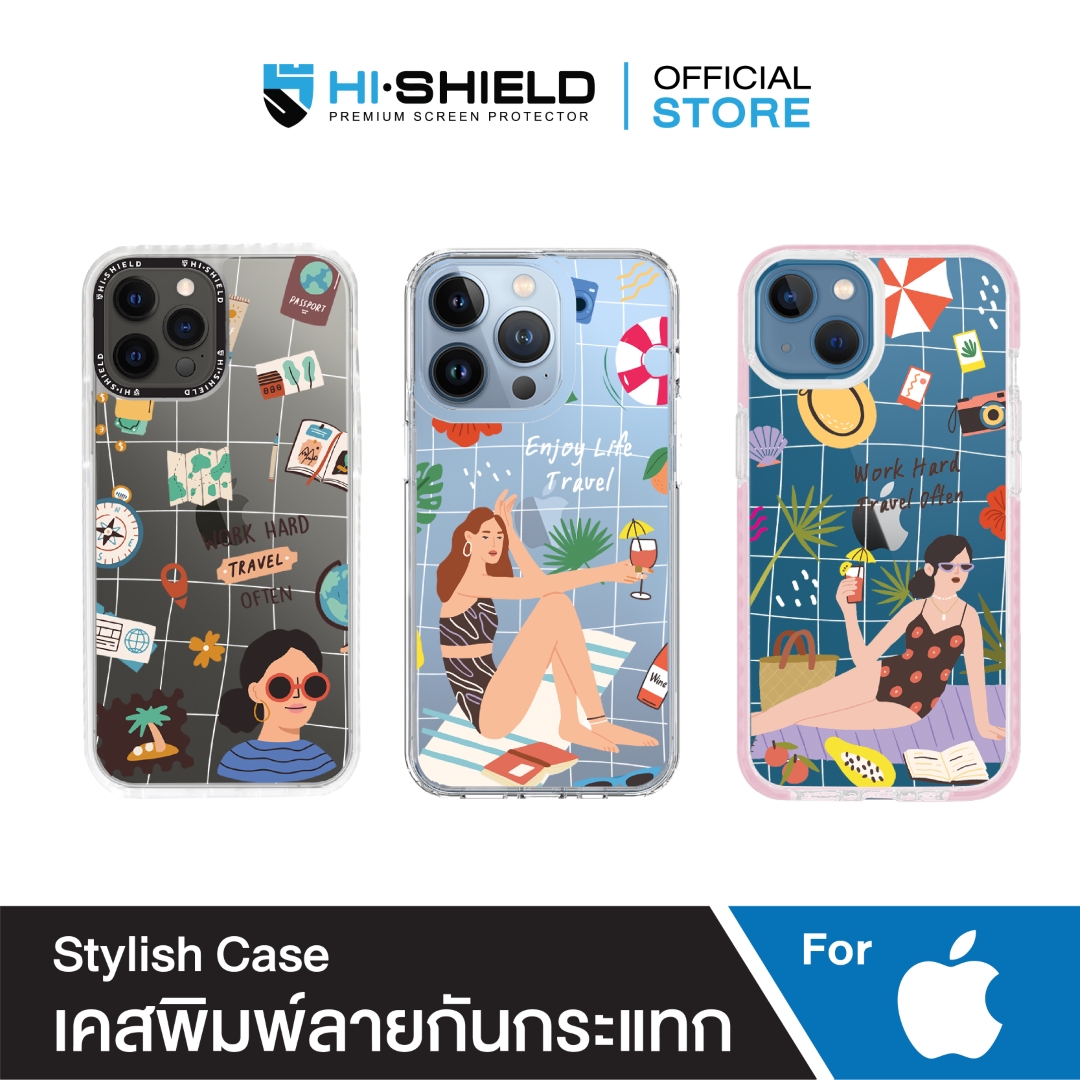 HI-SHIELD Stylish เคสใสกันกระแทก iPhone รุ่น Travel [เคส iPhone12][เคส iPhone 13]