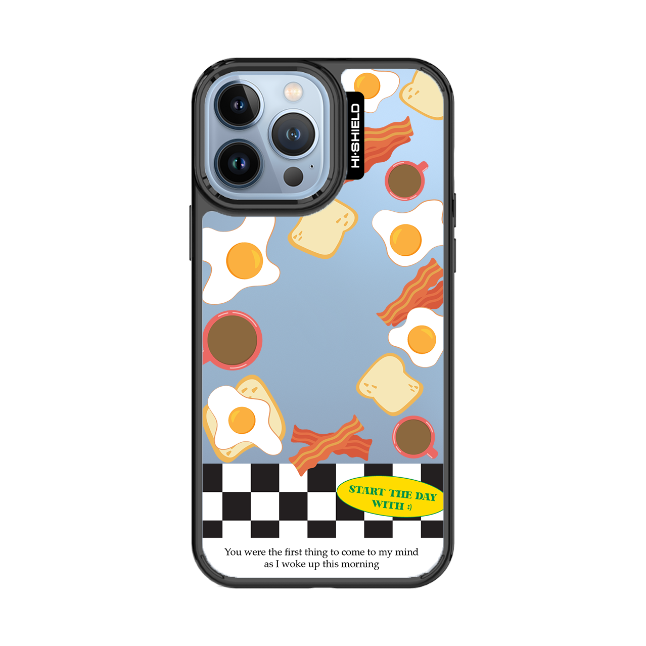 HI-SHIELD Stylish เคสใสกันกระแทก iPhone รุ่น Breakfast1 [เคส iPhone14][เคส iPhone13]