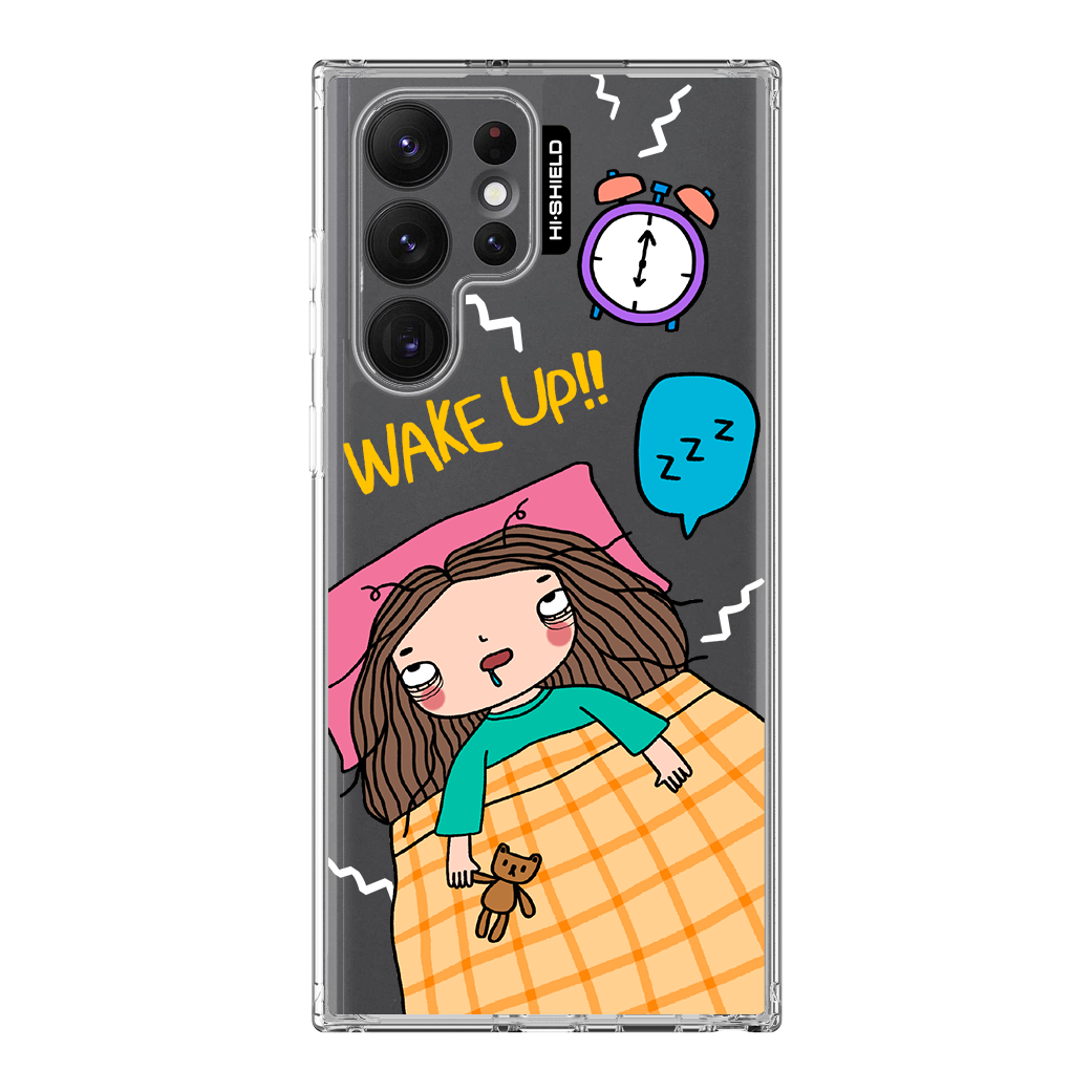 HI-SHIELD Stylish เคสใสกันกระแทก Samsung S22ultra รุ่น Wake Up Girl