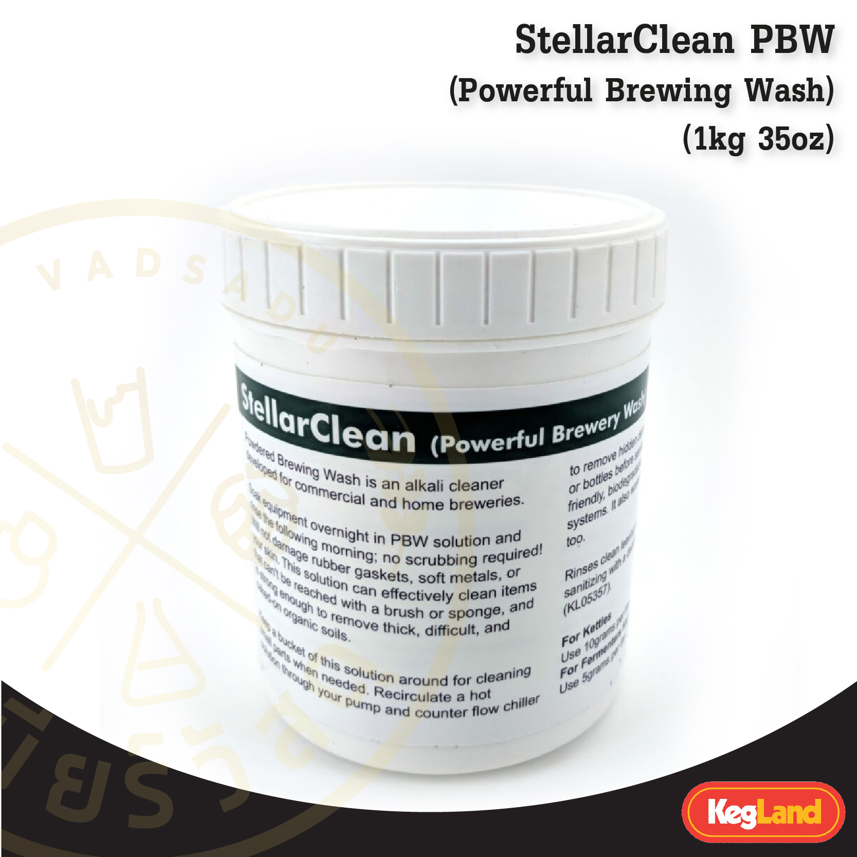 ผงทำความสะอาดหม้อต้มและถังหมัก StellarClean PBW