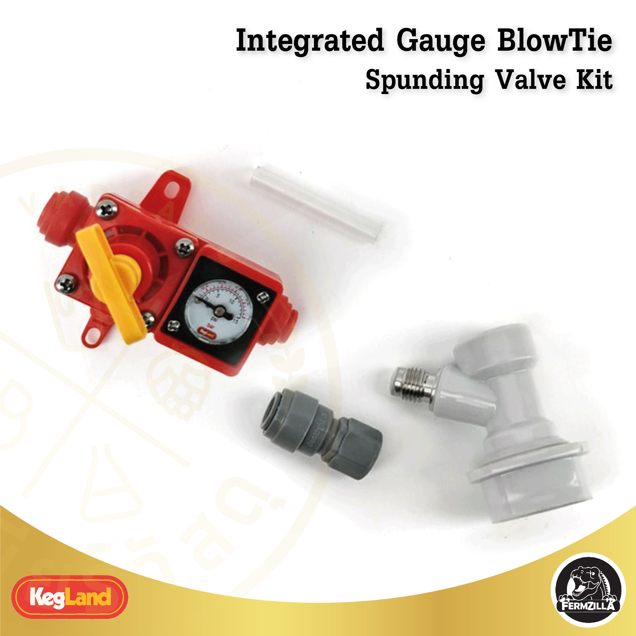 ชุดปรับแรงดันแก๊ส 2 หน้าปัด Integrated Gauge BlowTie Spunding Valve Kit