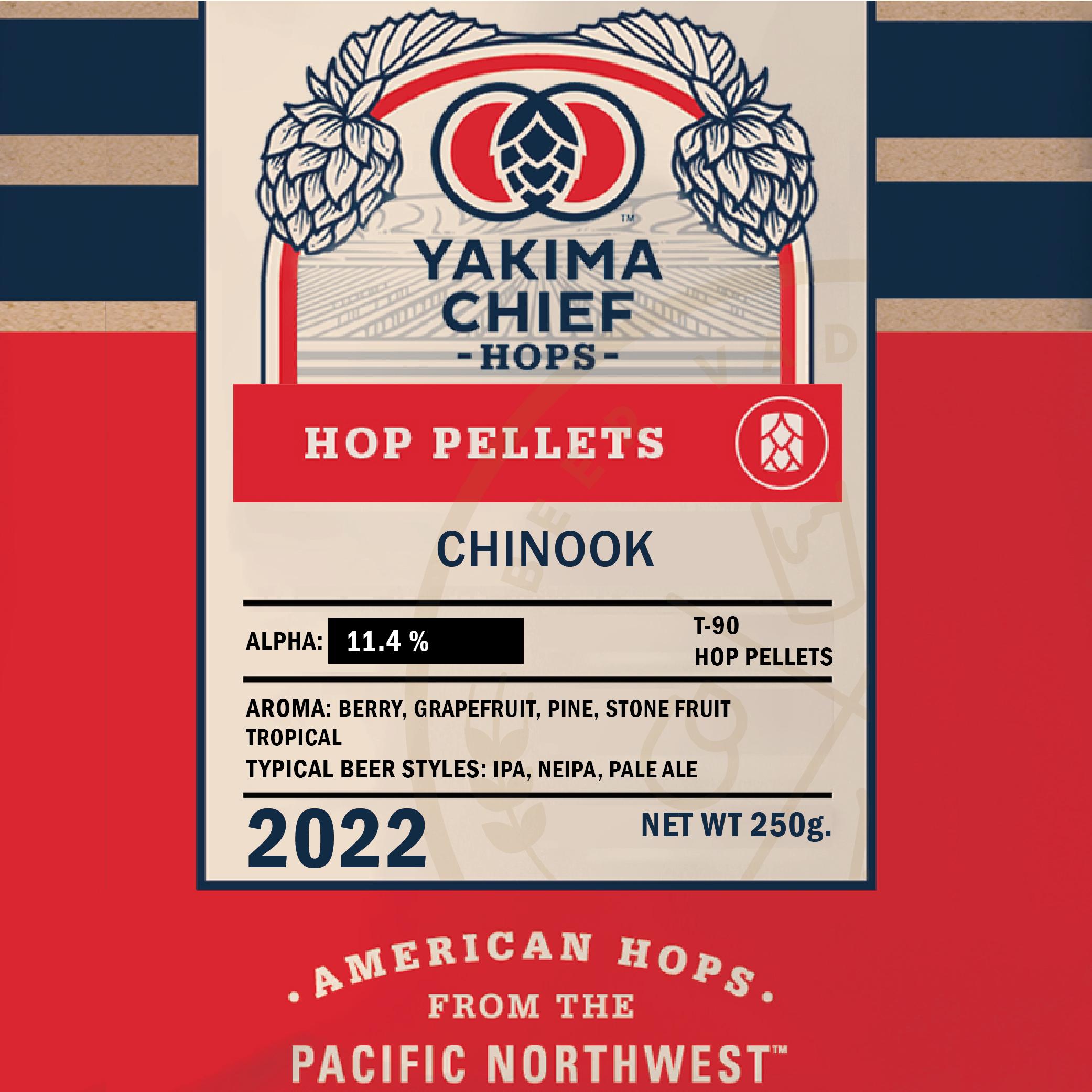Yakima Chief Chinook Hops (250g)