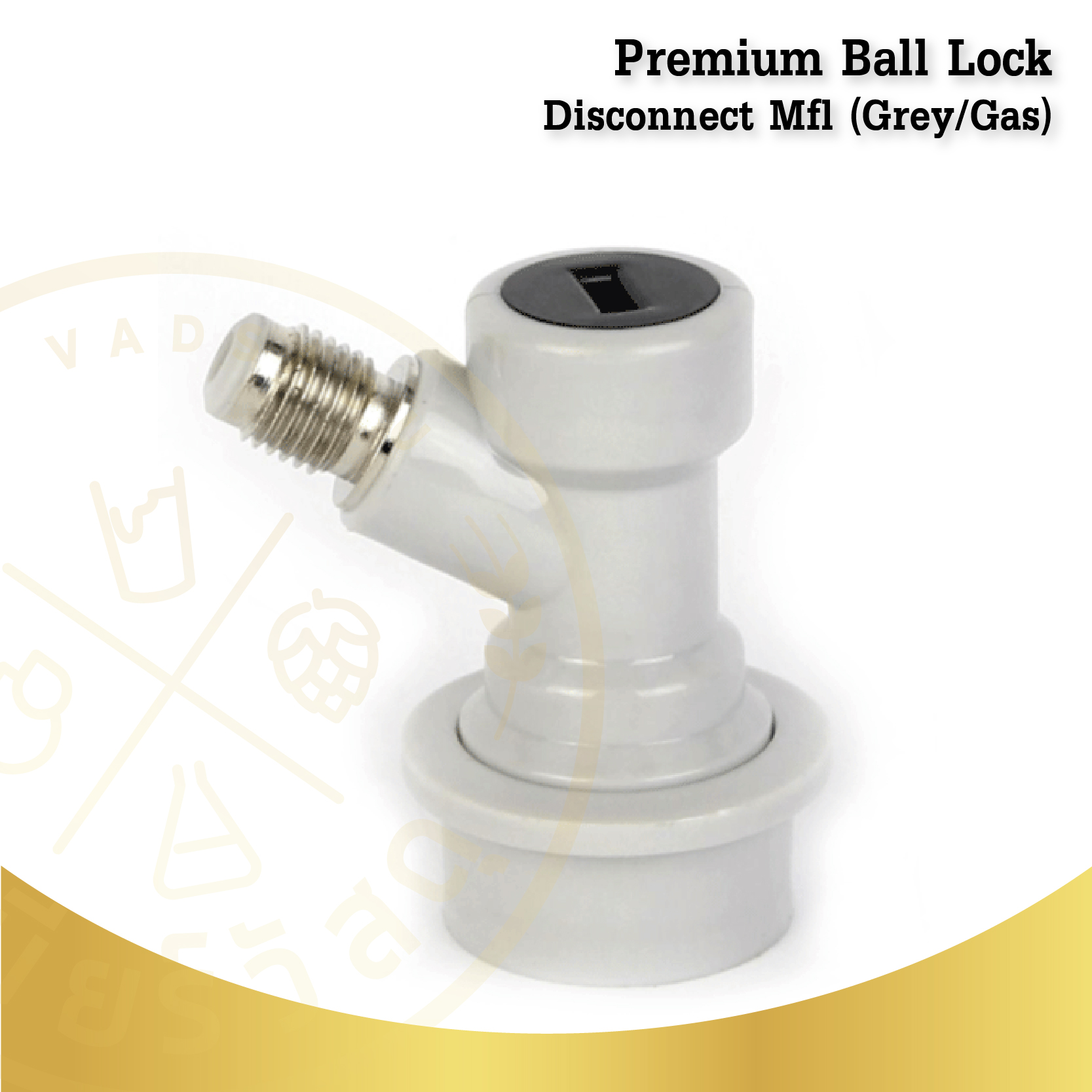 Premium Ball Lock Disconnect MFL (Grey/Gas) (เกลียวนอก)