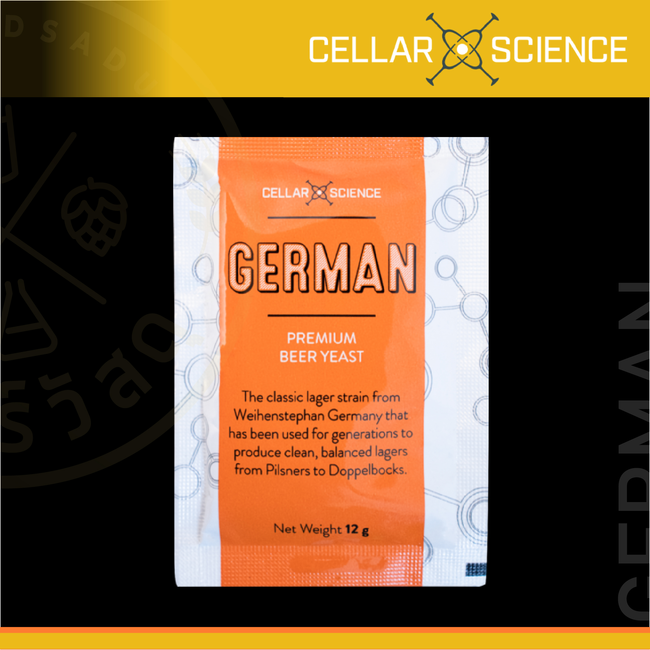 CellarScience® GERMAN Dry Lager Yeast 12g