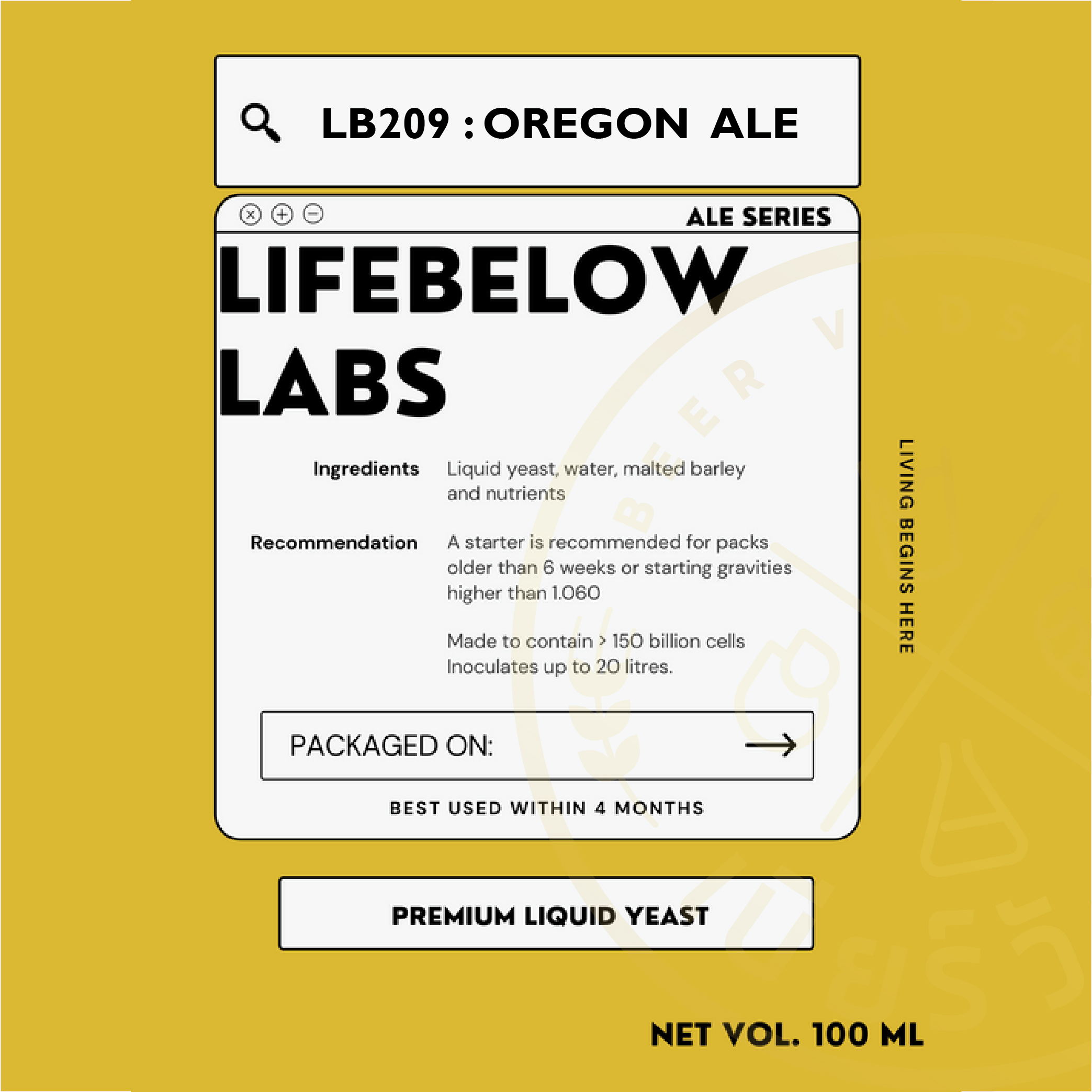 LB209 Oregon Ale (Life Below)