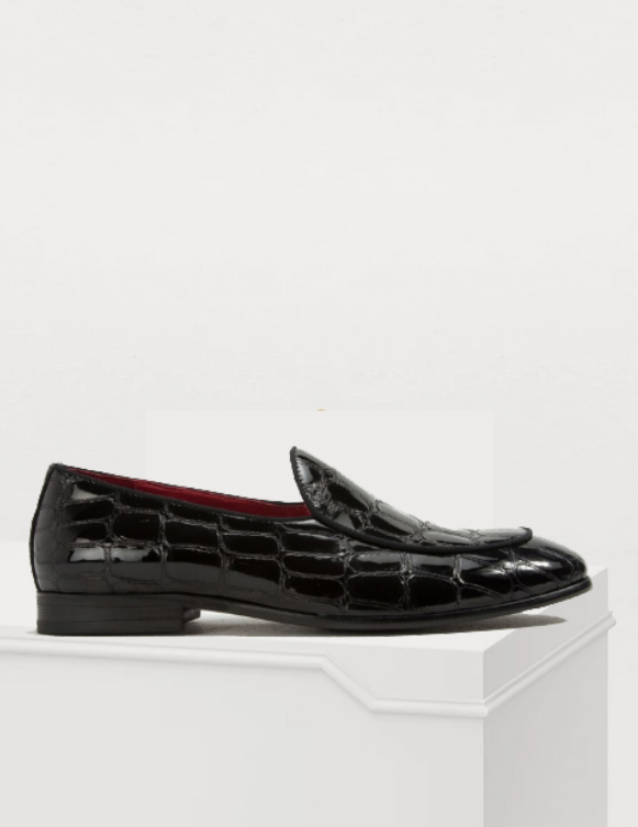 crocodile leather loafers