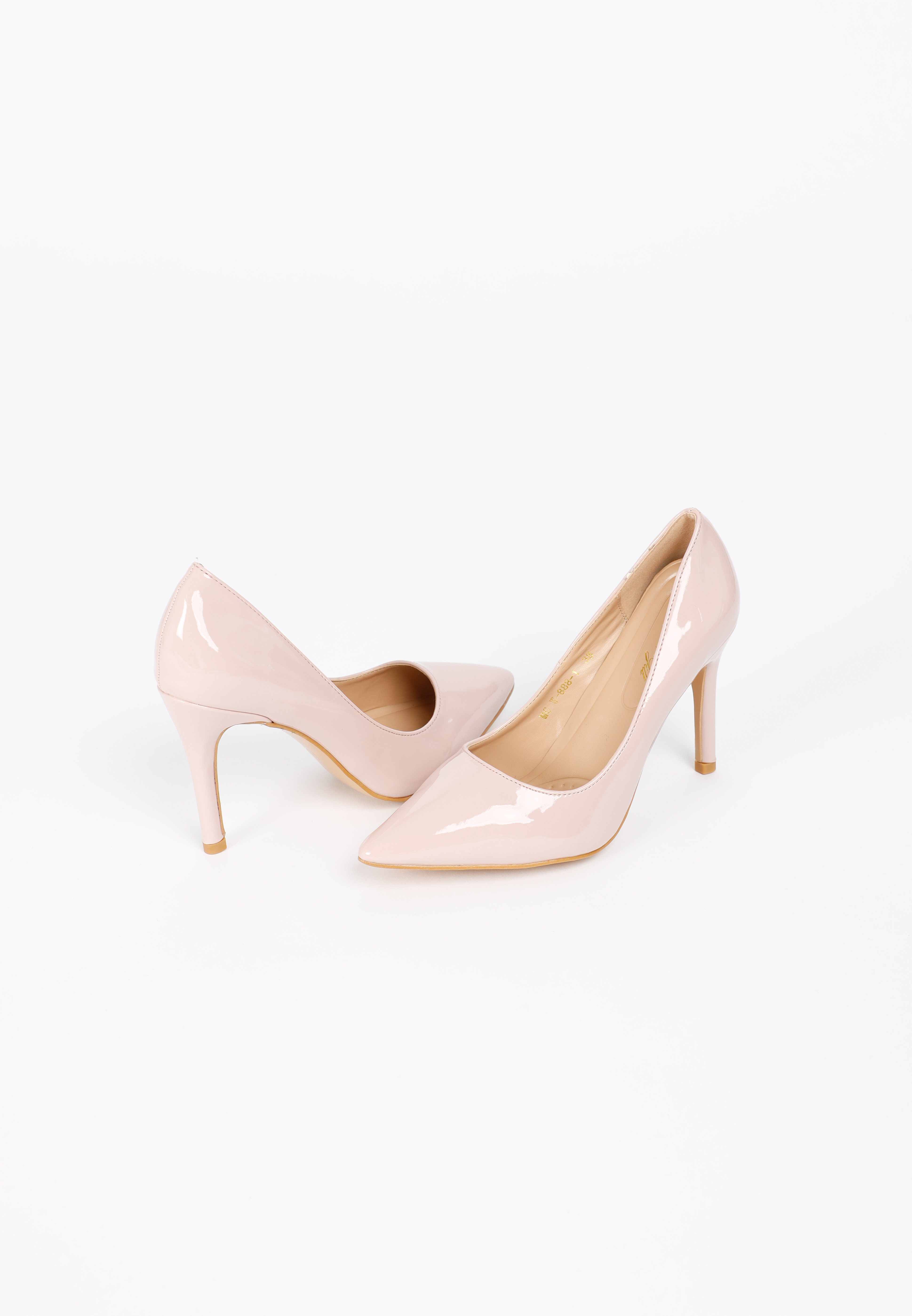 pink patent high heels