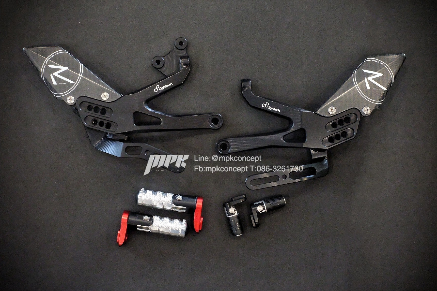 Lightech R LIGHTECH R VERSION ADJUSTABLE REARSETS DUCATI PANIGALE/STREETFIGHTER V4 ...