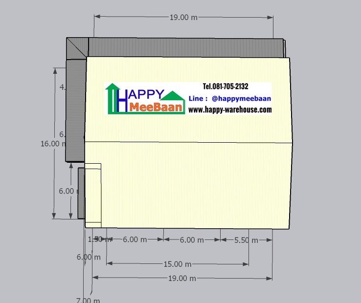 รับสร้างโกดังพร้อมออฟฟิศ