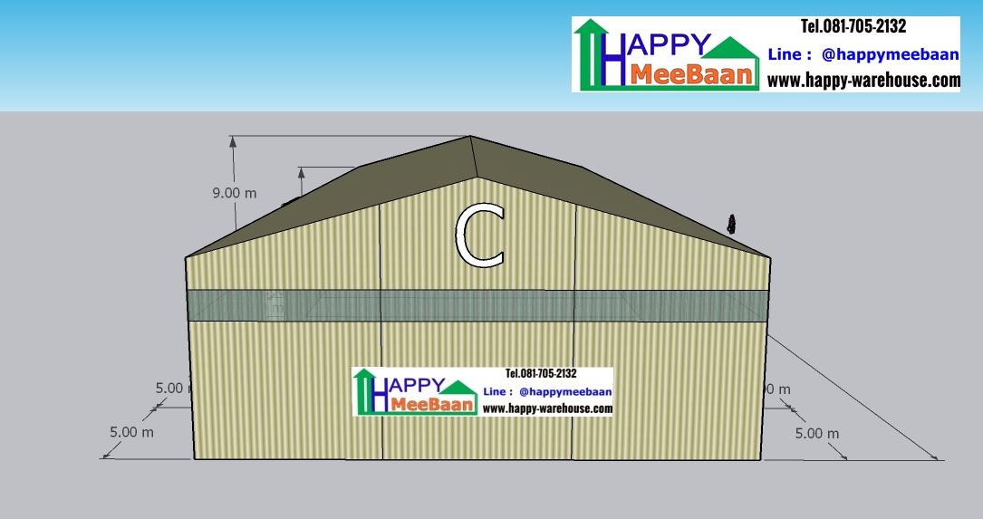 แจกแบบ3D พร้อมราคาก่อสร้างโดยประมาณ ไอเดียการสร้างโกดังโรงงาน