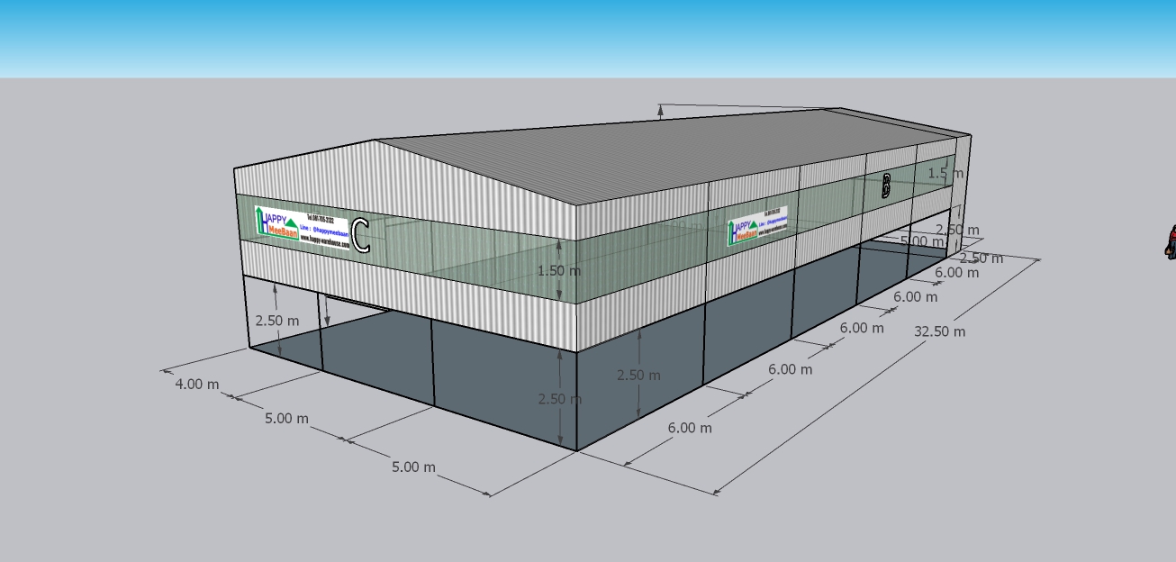 แบบโกดัง แบบโรงงาน พร้อมกันสาด