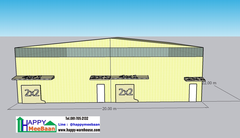 ออกแบบโครงการโกดังให้เช่า