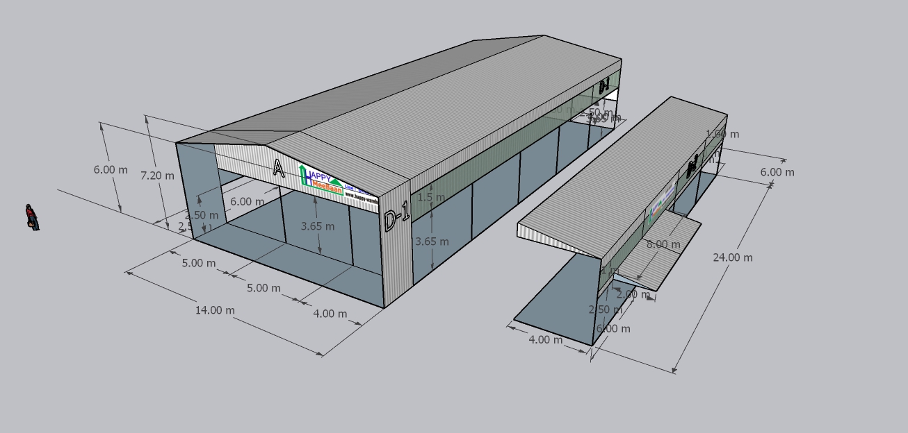 แบบโกดัง แบบโรงงาน พร้อมกันสาด