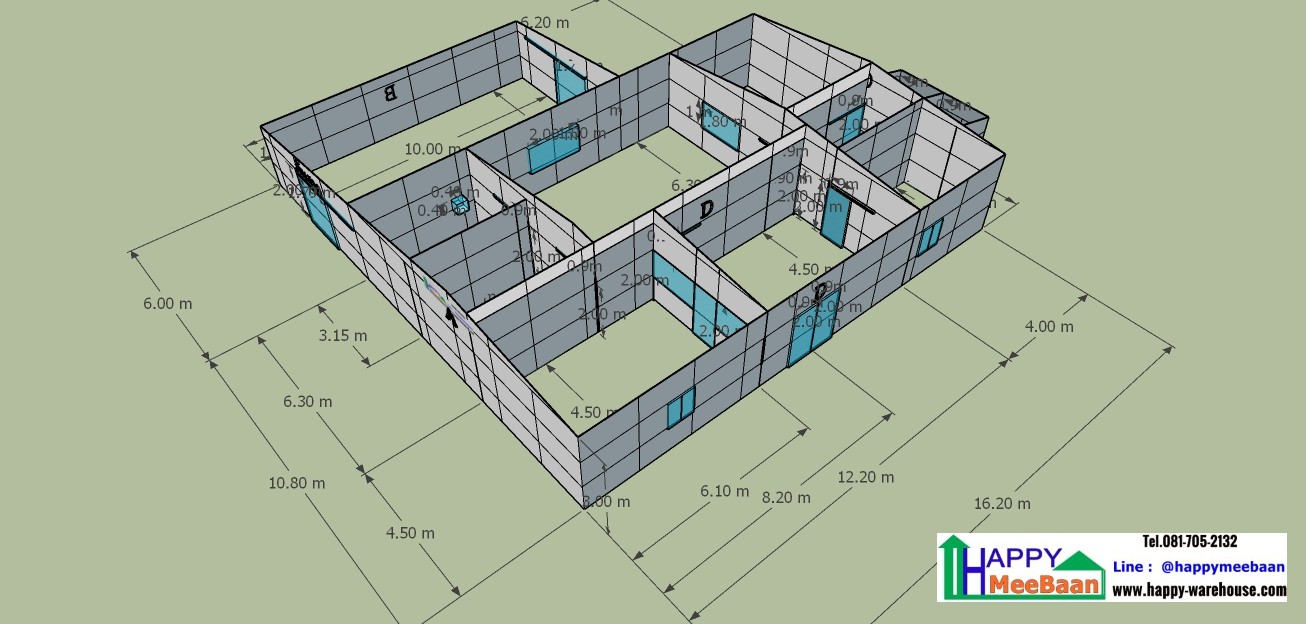 แจกแบบ3D แบบห้องแลบ ห้องLab ห้องครีนรูม