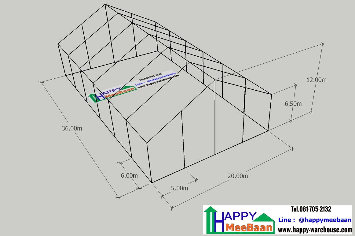 แจกแบบ3D แจกแบบบ้านทรงนอร์ดิก สร้างด้วยโครงสร้างเหล็ก