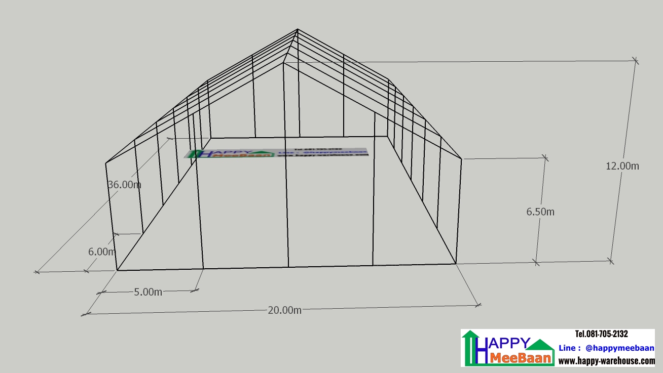 แจกแบบ3D แจกแบบบ้านทรงนอร์ดิก สร้างด้วยโครงสร้างเหล็ก 
