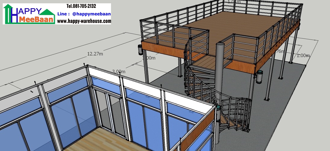 แจกแบบร้านค้า  แบบออฟฟิศผนัง EPS Isowall