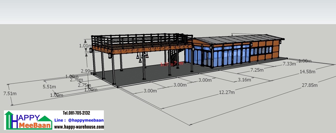 แจกแบบร้านค้า  แบบออฟฟิศผนัง EPS Isowall