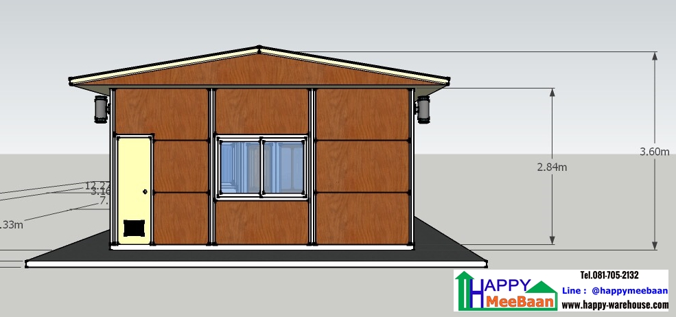 แจกแบบร้านค้า  แบบออฟฟิศผนัง EPS Isowall