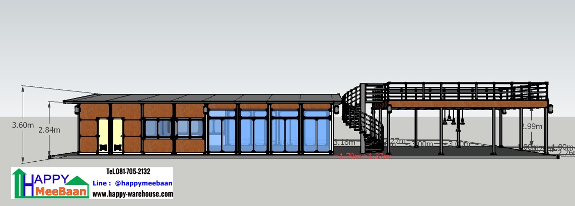 แจกแบบร้านค้า  แบบออฟฟิศผนัง EPS Isowall