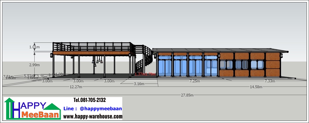 แจกแบบร้านค้า  แบบออฟฟิศผนัง EPS Isowall