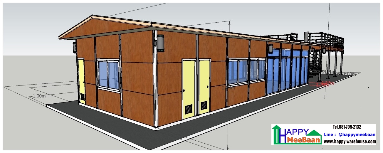 แจกแบบร้านค้า  แบบออฟฟิศผนัง EPS Isowall