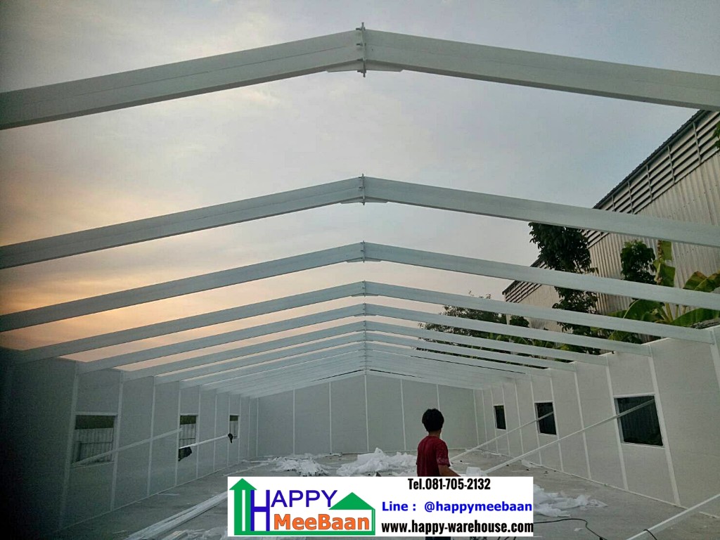 สร้างออฟฟิศขนาดใหญ่ ด้วยผนัง Isowall EPS Sandwich Panel ราคาถูก