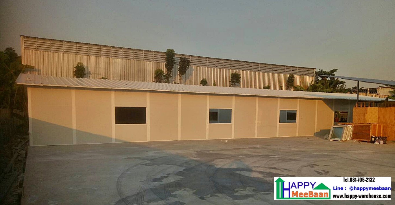 สร้างออฟฟิศขนาดใหญ่ ด้วยผนัง Isowall EPS Sandwich Panel ราคาถูก