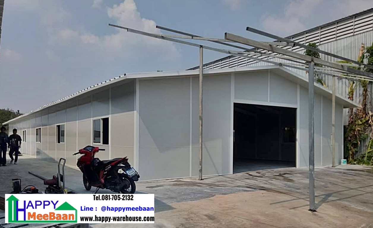 สร้างออฟฟิศขนาดใหญ่ ด้วยผนัง Isowall EPS Sandwich Panel ราคาถูก