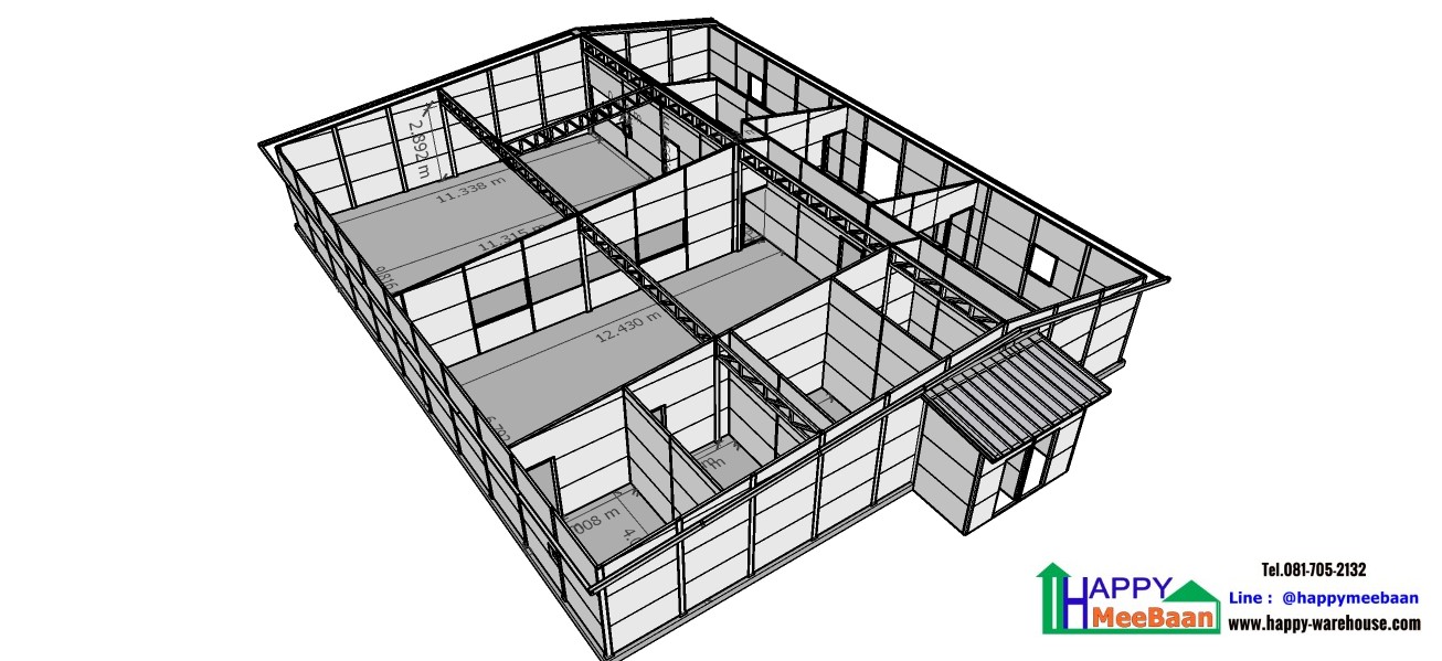 สร้างห้องแล็ปห้องปฏิบัติการ Sandwich Panel /Isowall/EPS