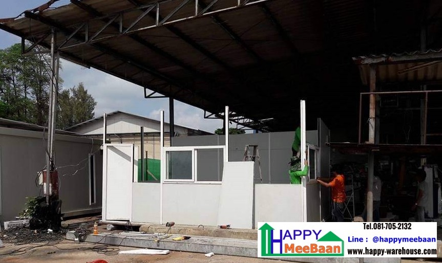 สร้างออฟฟิศสำเร็จรูป ห้องทำงาน ด้วยผนัง Isowall EPS Sandwich Panel 