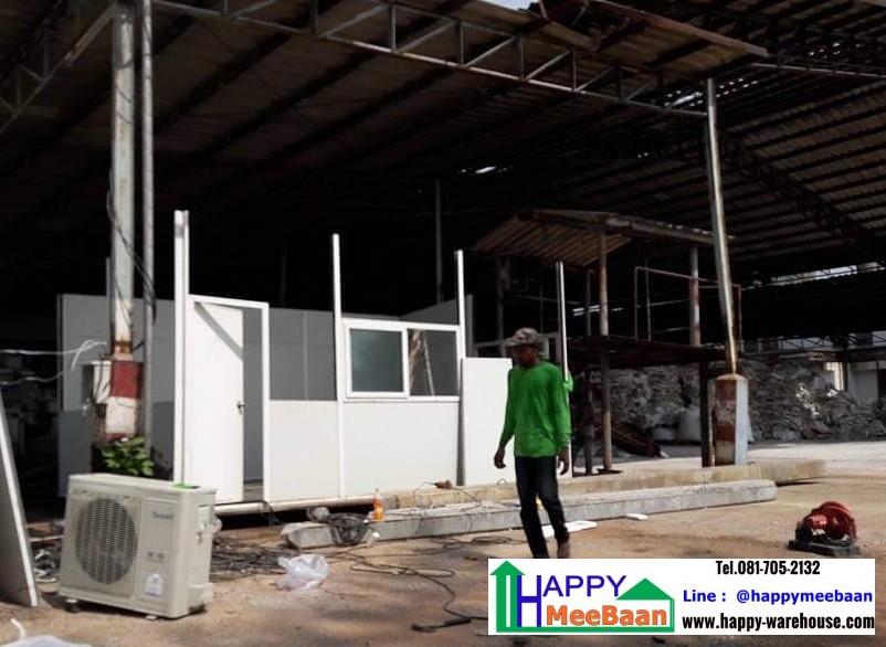 สร้างออฟฟิศสำเร็จรูป ห้องทำงาน ด้วยผนัง Isowall EPS Sandwich Panel