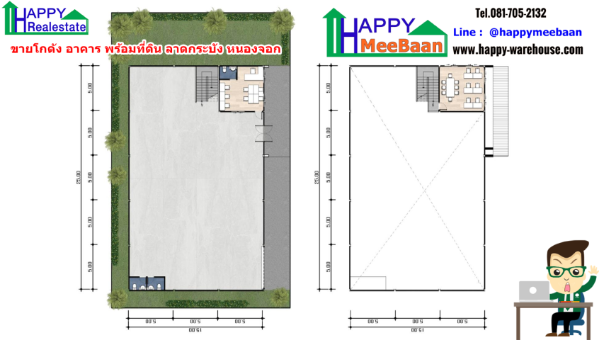 ขายอาคารอาคารโกดัง ตึกพาณิชยการณ์พร้อมที่ดิน ลาดกระบัง​ หนองจอก 