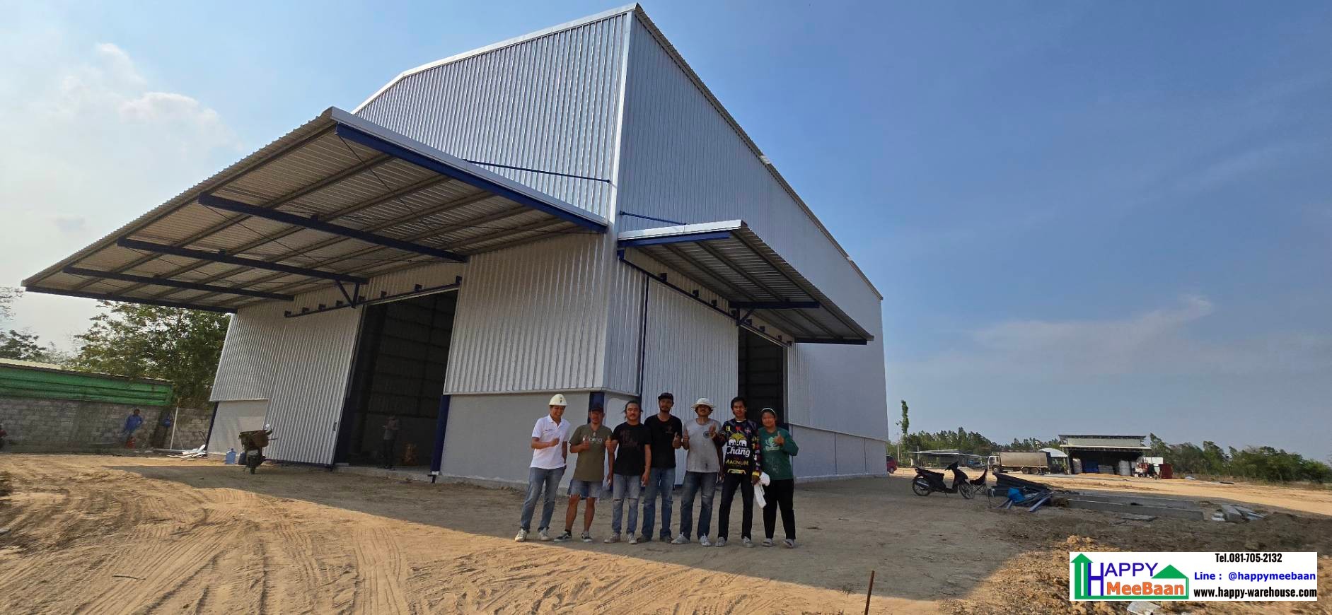 ก่อสร้างโกดังสีข้าว โกดังเก็บข้าว และโรงงานคั่วเมล็ดกาแฟ