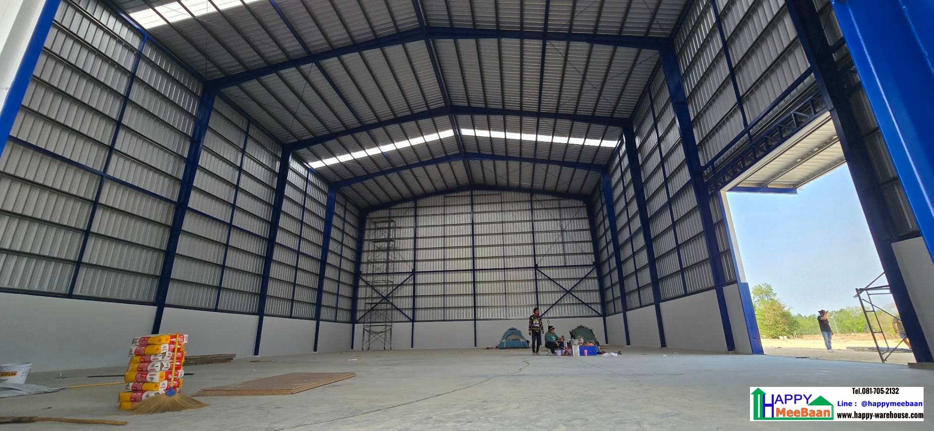 ก่อสร้างโกดังสีข้าว โกดังเก็บข้าว และโรงงานคั่วเมล็ดกาแฟ