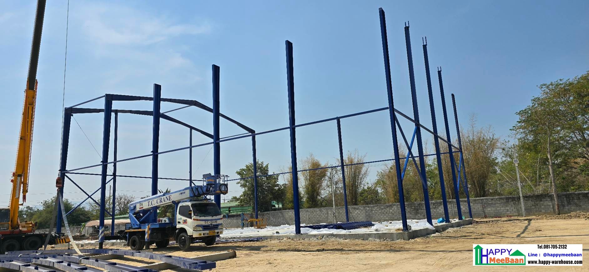 ก่อสร้างโกดังสีข้าว โกดังเก็บข้าว และโรงงานคั่วเมล็ดกาแฟ