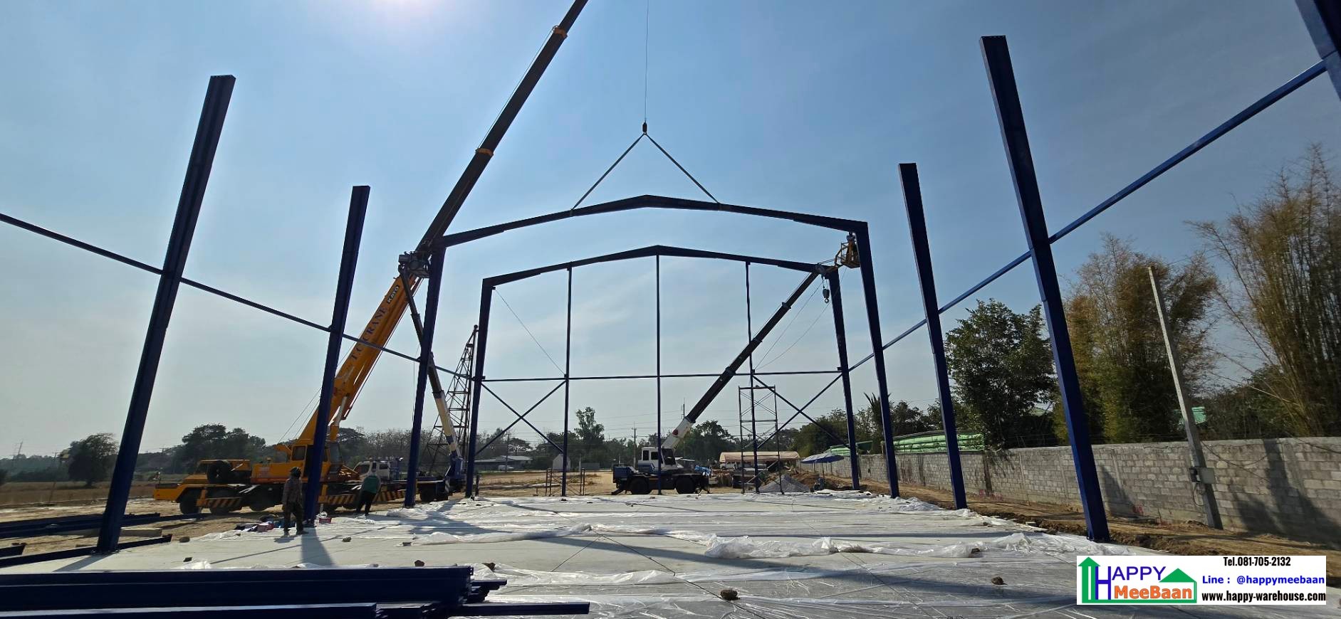 ก่อสร้างโกดังสีข้าว โกดังเก็บข้าว และโรงงานคั่วเมล็ดกาแฟ