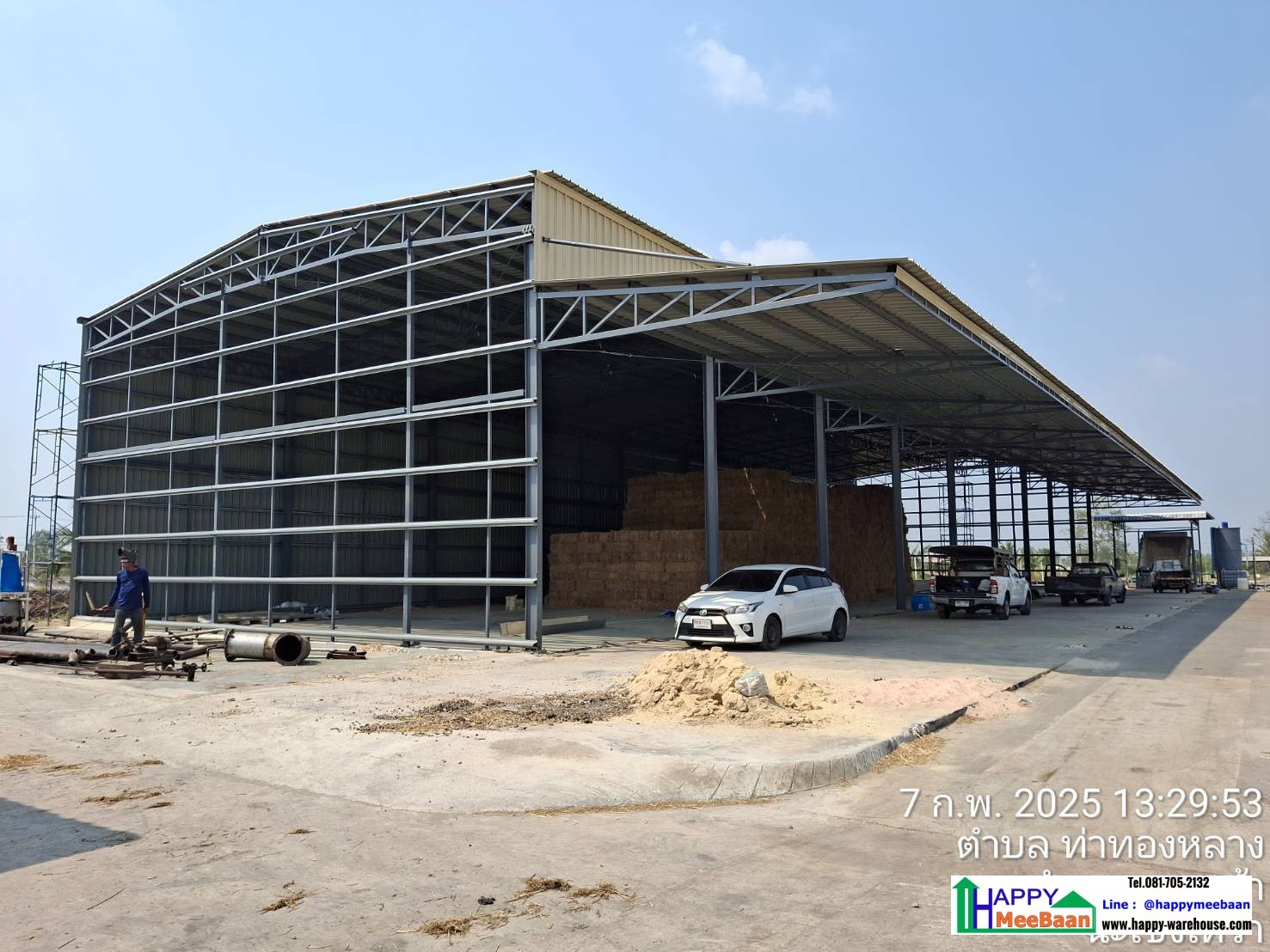 รับสร้างโกดัง เก็บฟางข้าว เก็บข้าว และวัสดุการเกษตร