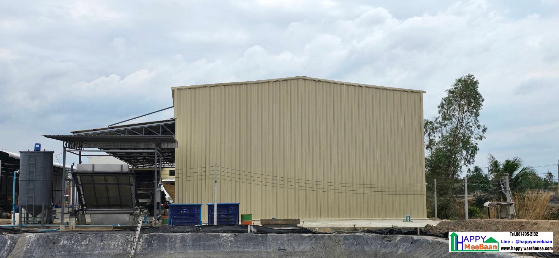 รับสร้างโกดัง เก็บฟางข้าว เก็บข้าว และวัสดุการเกษตร