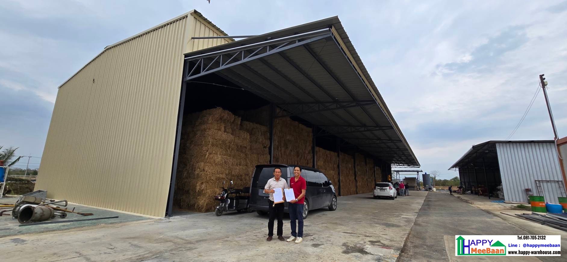 รับสร้างโกดัง เก็บฟางข้าว เก็บข้าว และวัสดุการเกษตร