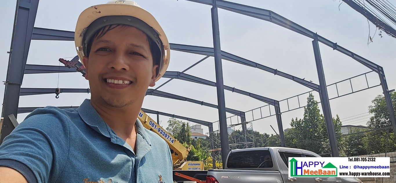 รับสร้างโกดังพร้อมออฟฟิศ ดินแดง กรุงเทพ 