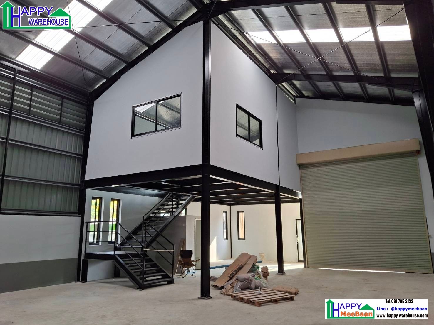 รับสร้างโกดังพร้อมออฟฟิศ