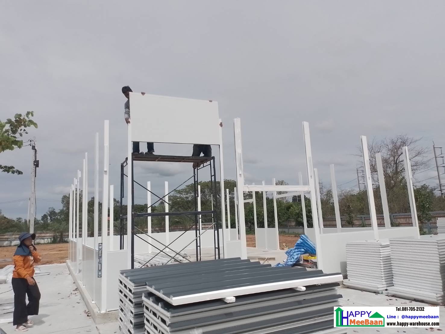 สร้างคลังเก็บสินค้า Sandwich panel Isowall ,EPS