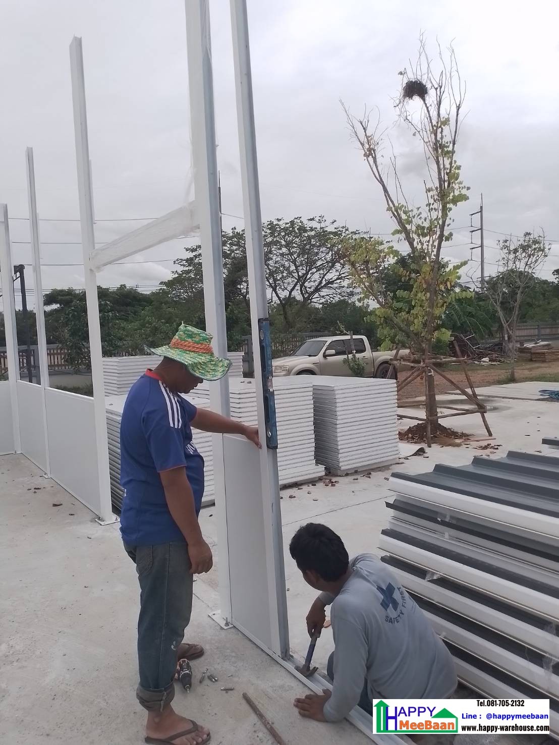 สร้างคลังเก็บสินค้า Sandwich panel Isowall ,EPS