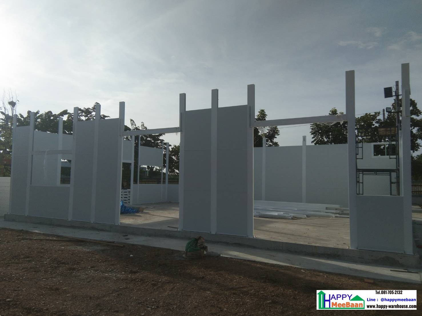 สร้างคลังเก็บสินค้า Sandwich panel Isowall ,EPS