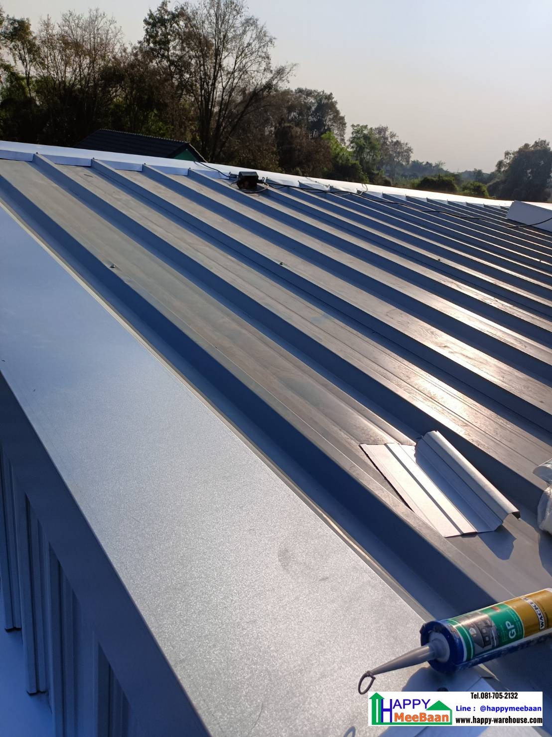 สร้างโกดังหลังคาSandwich Panel /EPS