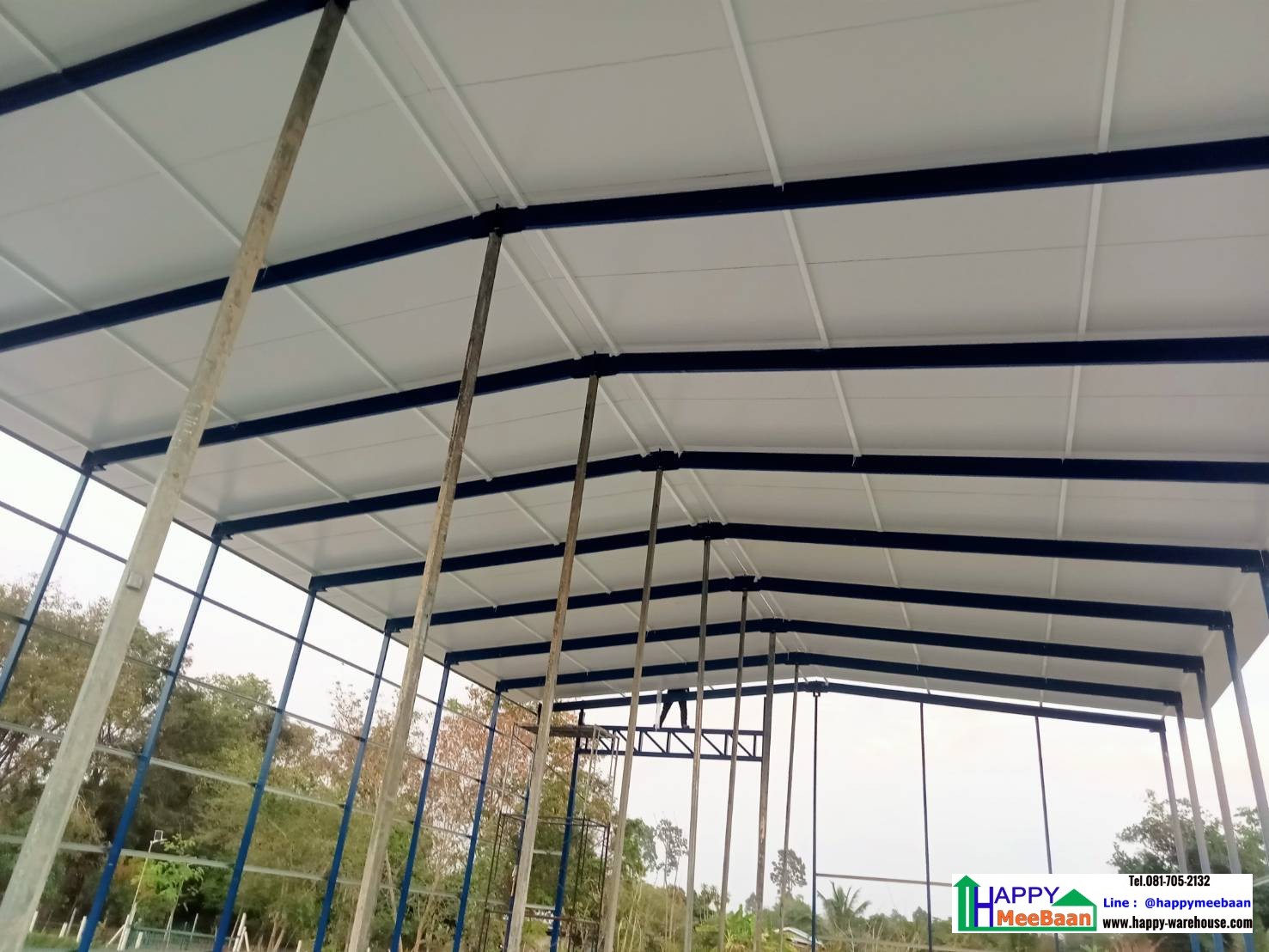 สร้างโกดังหลังคาSandwich Panel /EPS